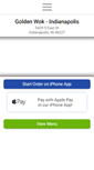 Mobile Screenshot of goldenwokindianapolis.com